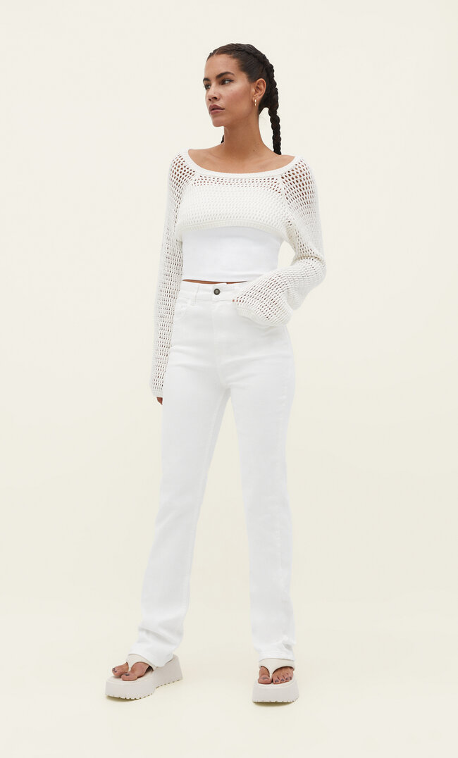 

Stradivarius Straight-Leg-Jeans Im Comfort-Fit Weiß 36
