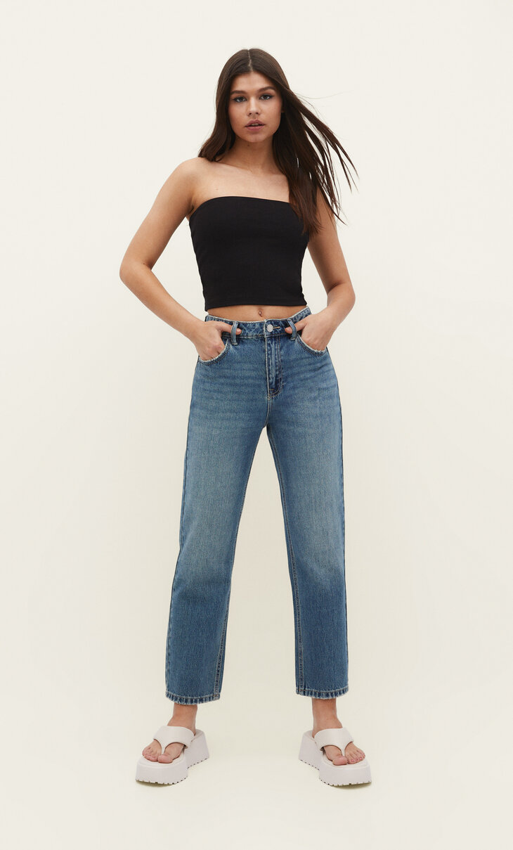 Jeans mom mid rise