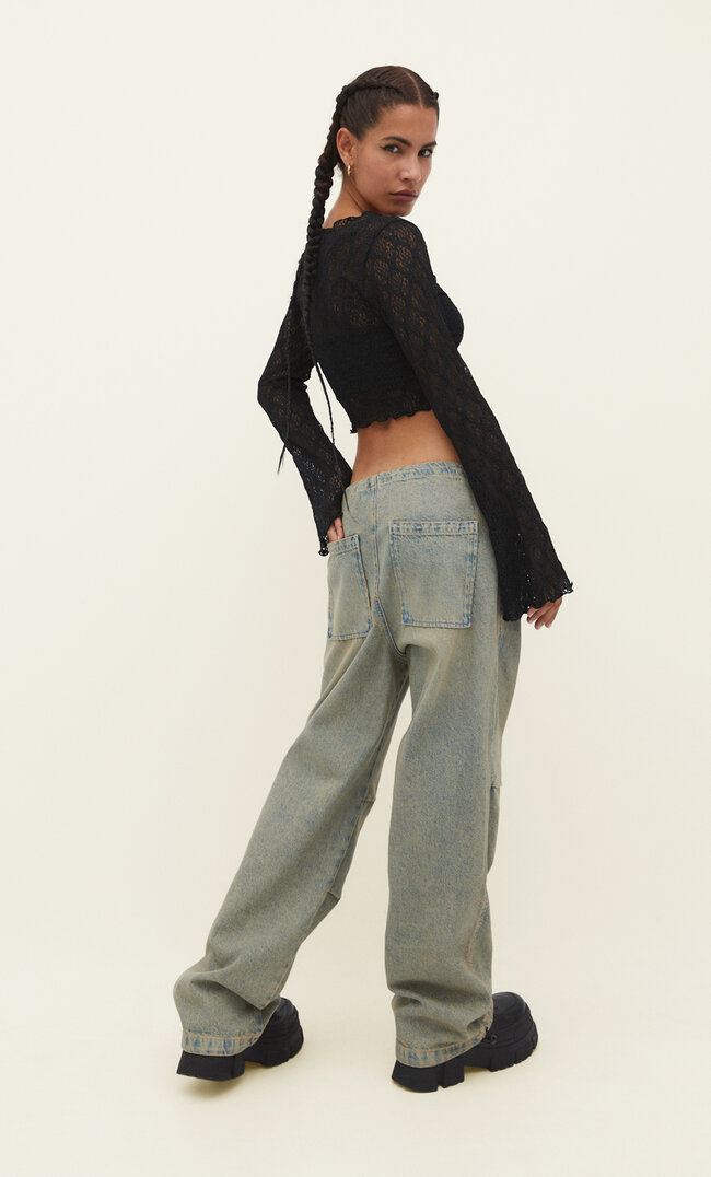 

Stradivarius Parachute-Jeans Dark Denim M
