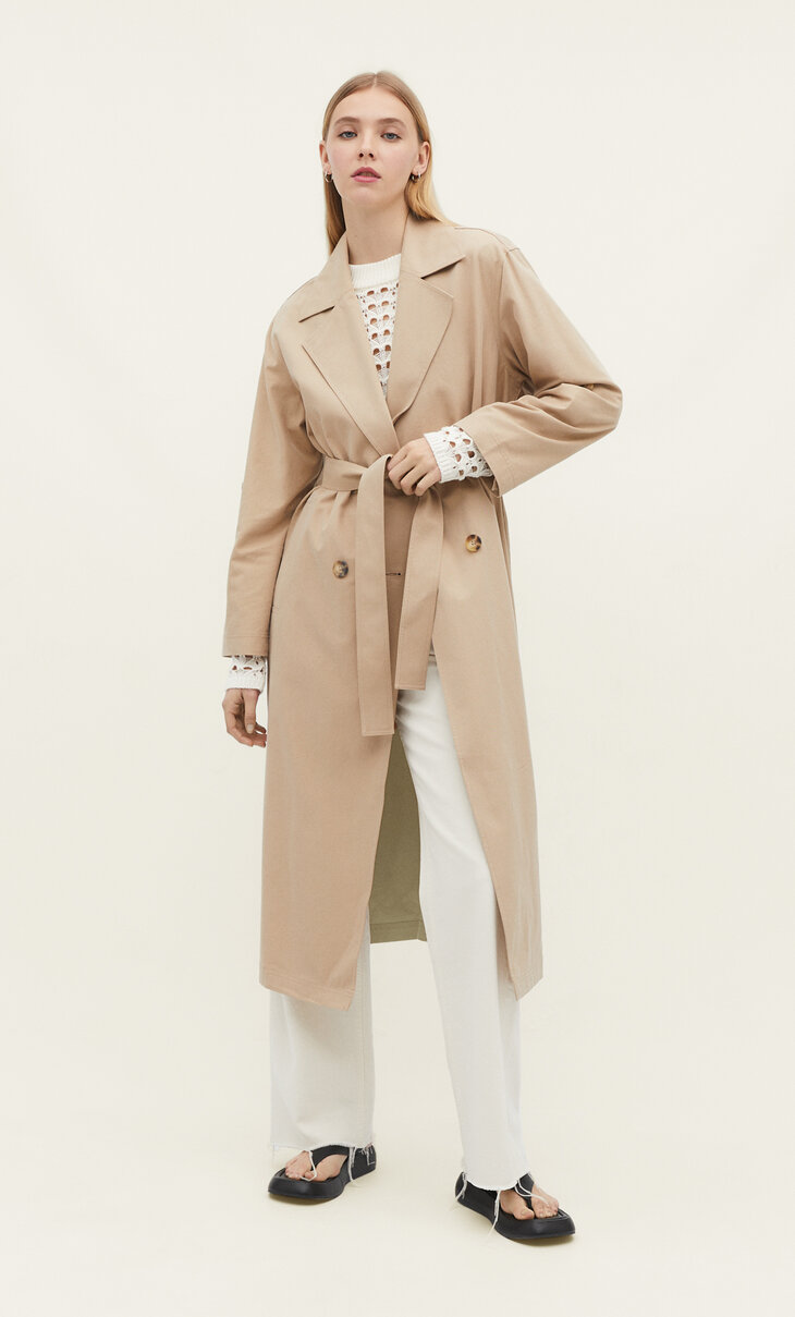 Trench lungo in twill