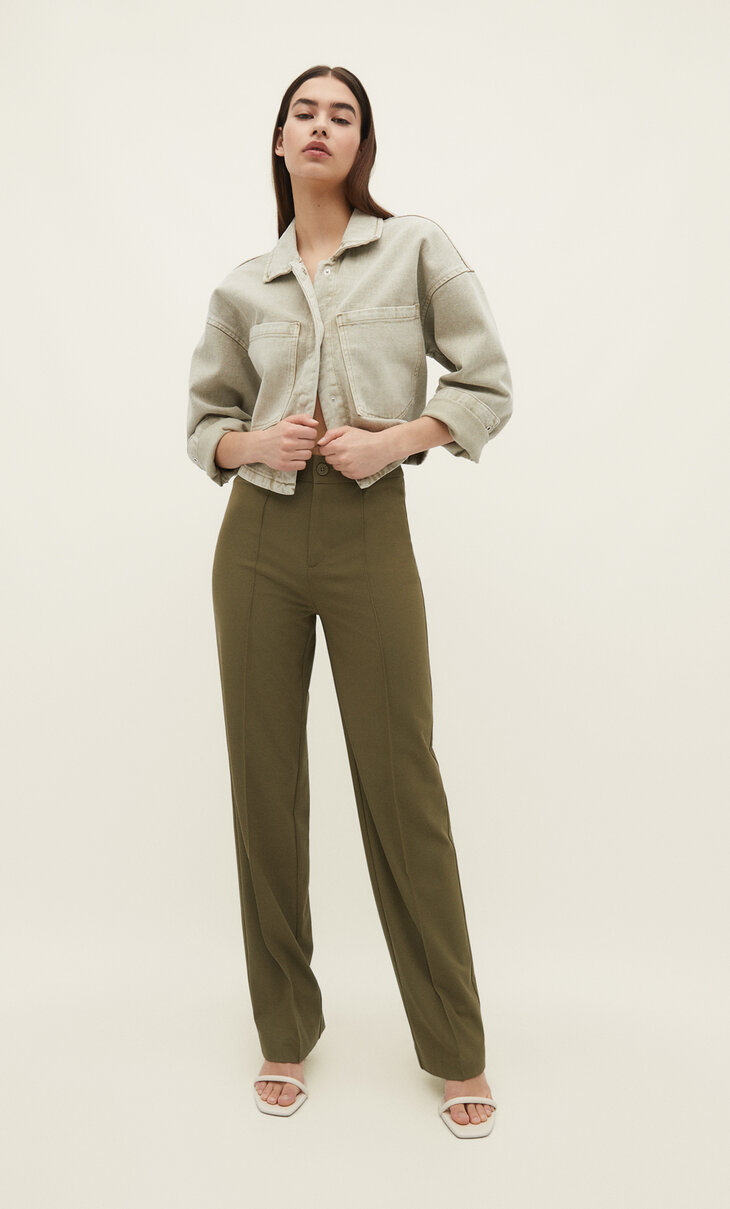 Elegantne hlače z detajlom šiva