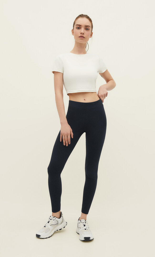 

Stradivarius Sportowe Legginsy Basic Niebieski L