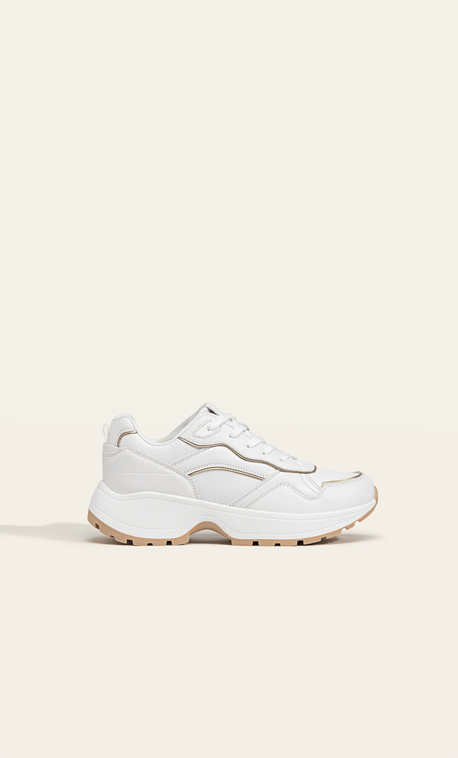

Stradivarius Sneaker Mit Dicker Sohle Weiss 37