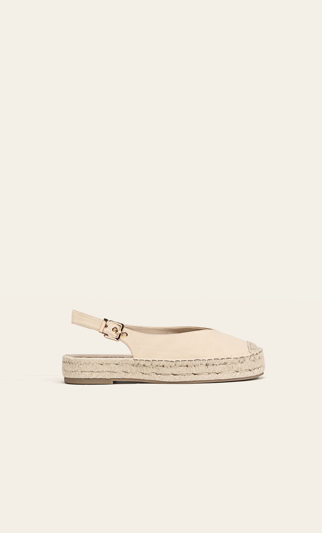 

Stradivarius Espadrilles mit offener Ferse NATURFARBEN 37
