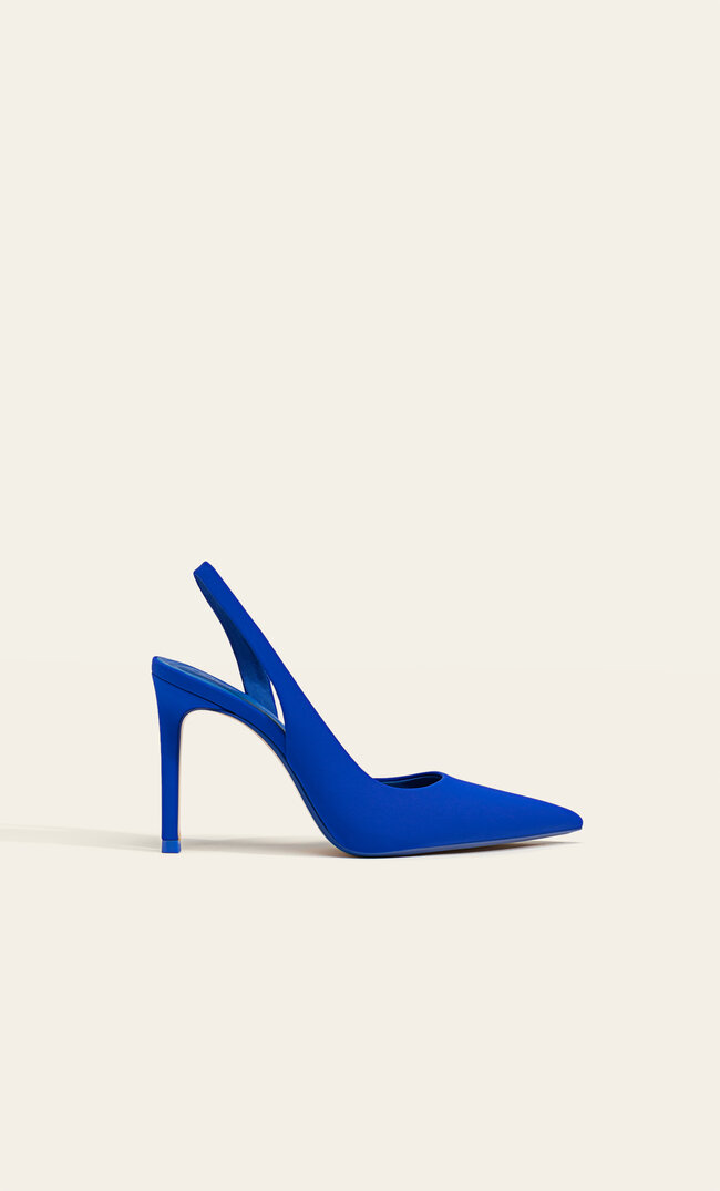 

Stradivarius Buty bez pięty na obcasie Niebieski 39