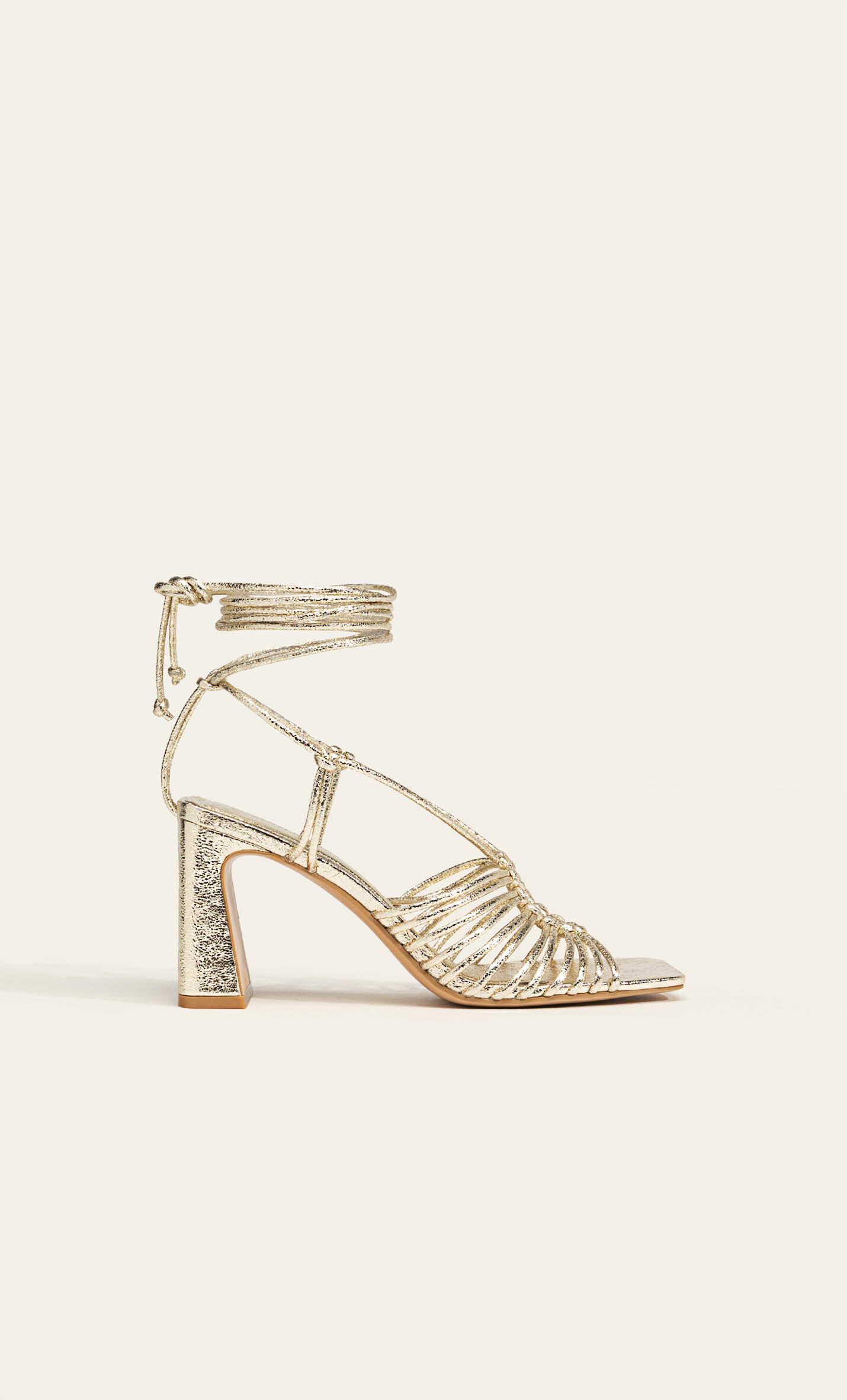 zara sandales dorées
