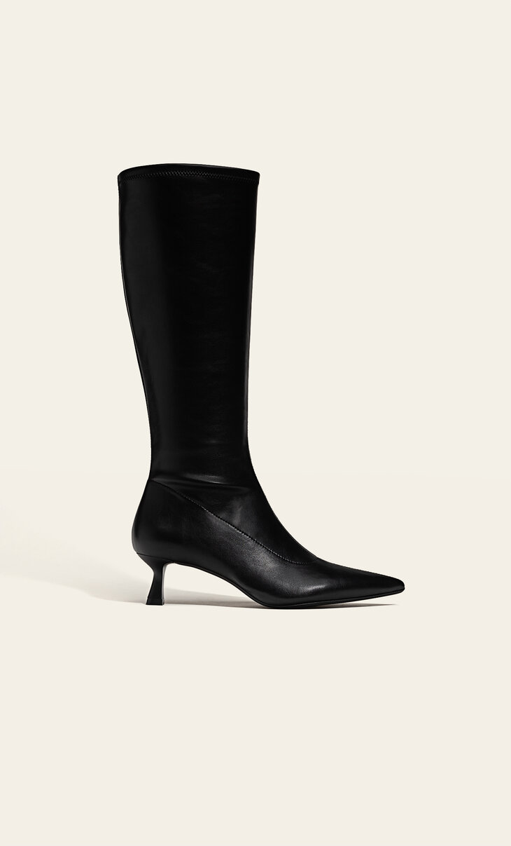 Knee-high boots with stiletto heels - Women's fashion | Stradivarius United Kingdom
