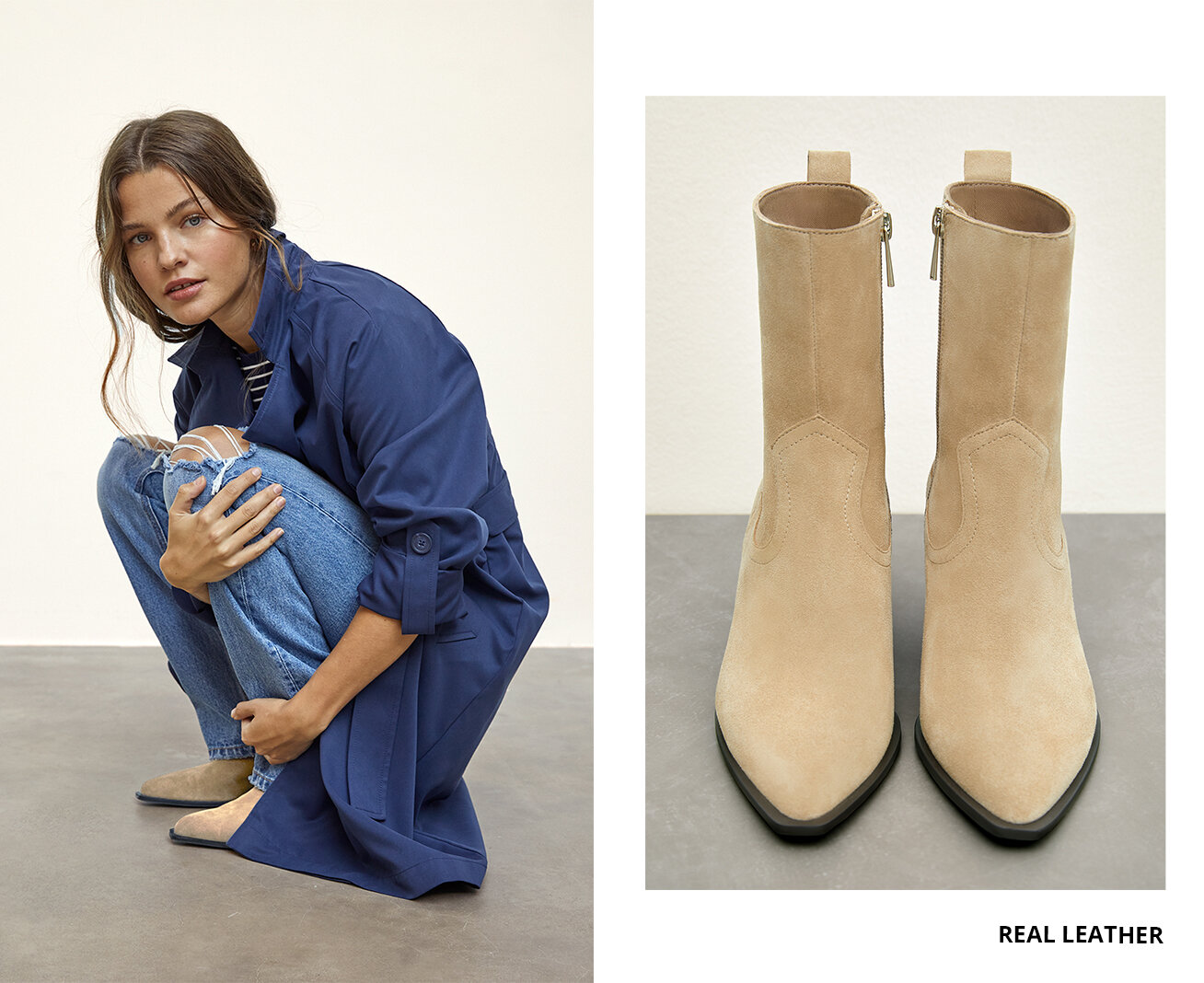 bottes camel stradivarius