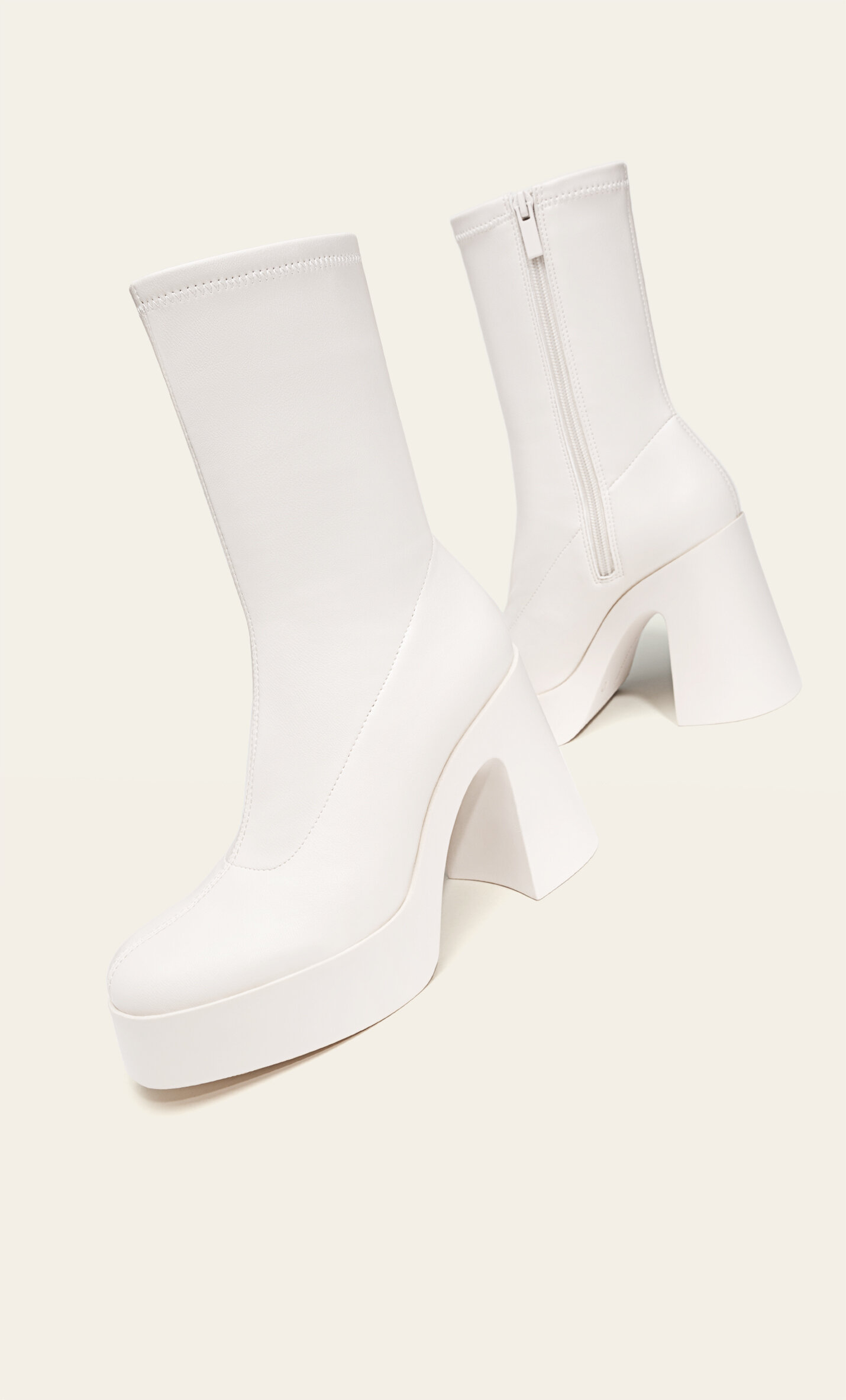Stradivarius High heel platform ankle boots with track sole