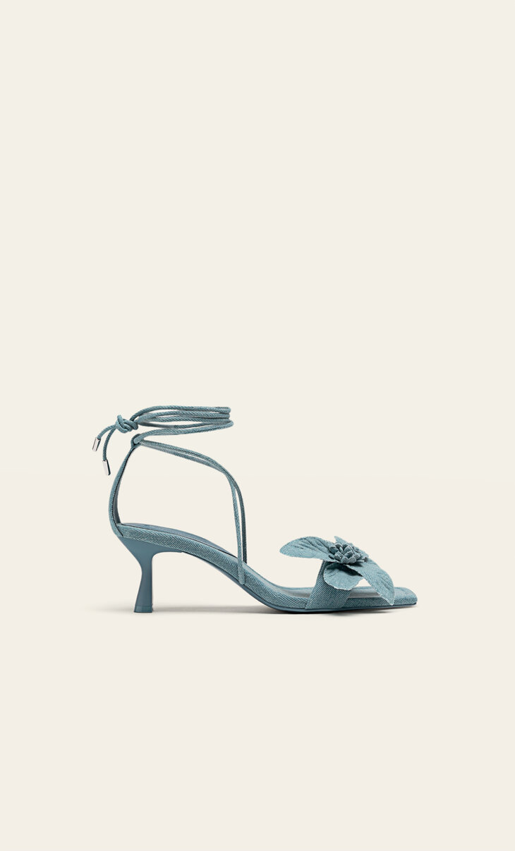 High-heel sandals with padded strap - Women's fashion | Stradivarius Italy