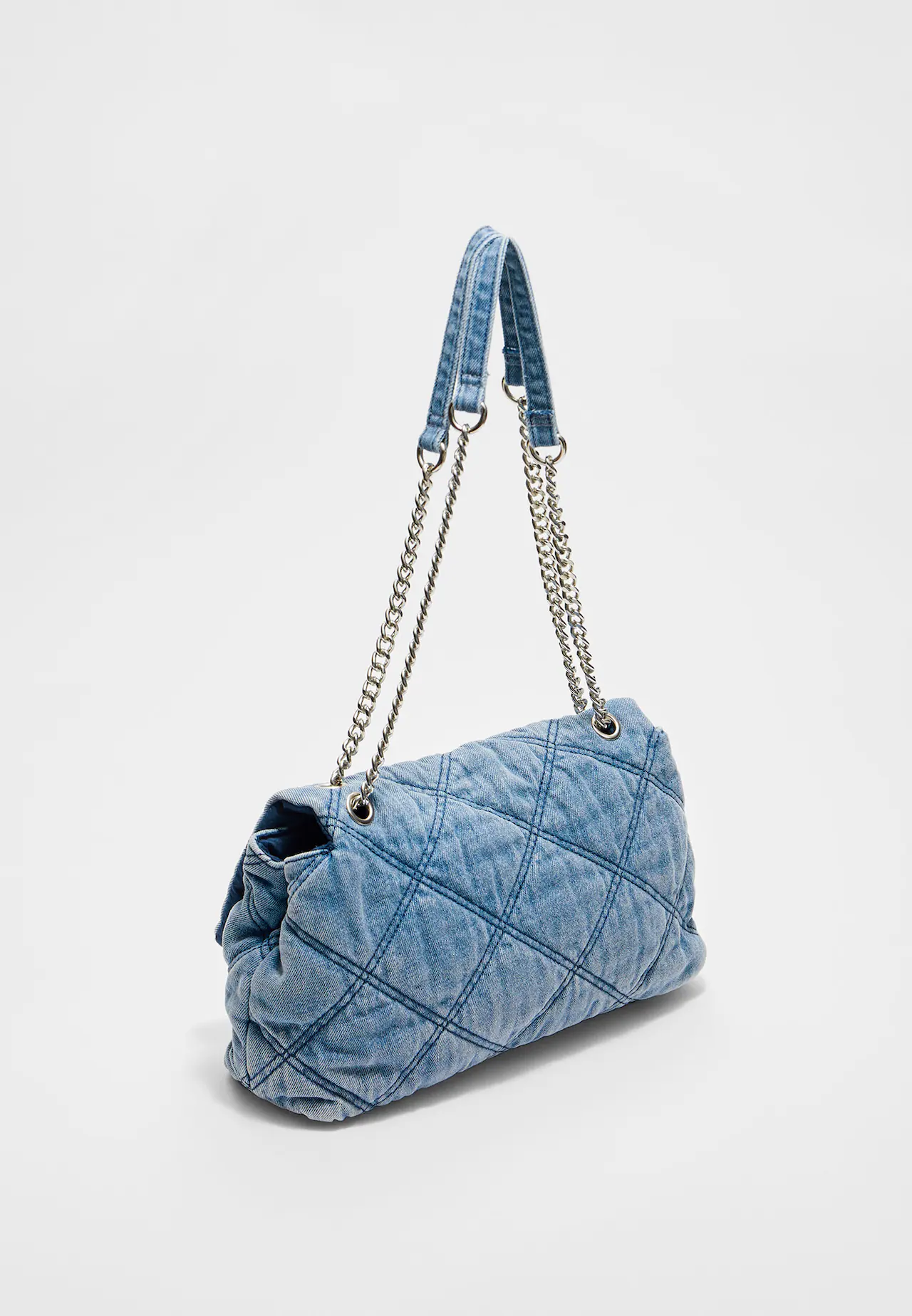 Womens Denim Small Quilted Shoulder Bags Denim Quilted Side Bag