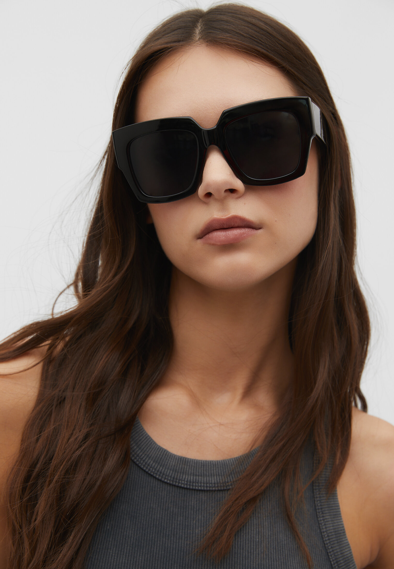 Grandes lunettes carr es monture paisse Mode femme