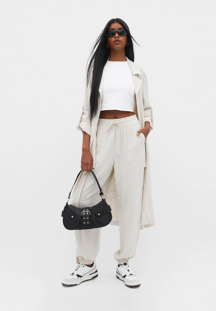 Linen blend culottes