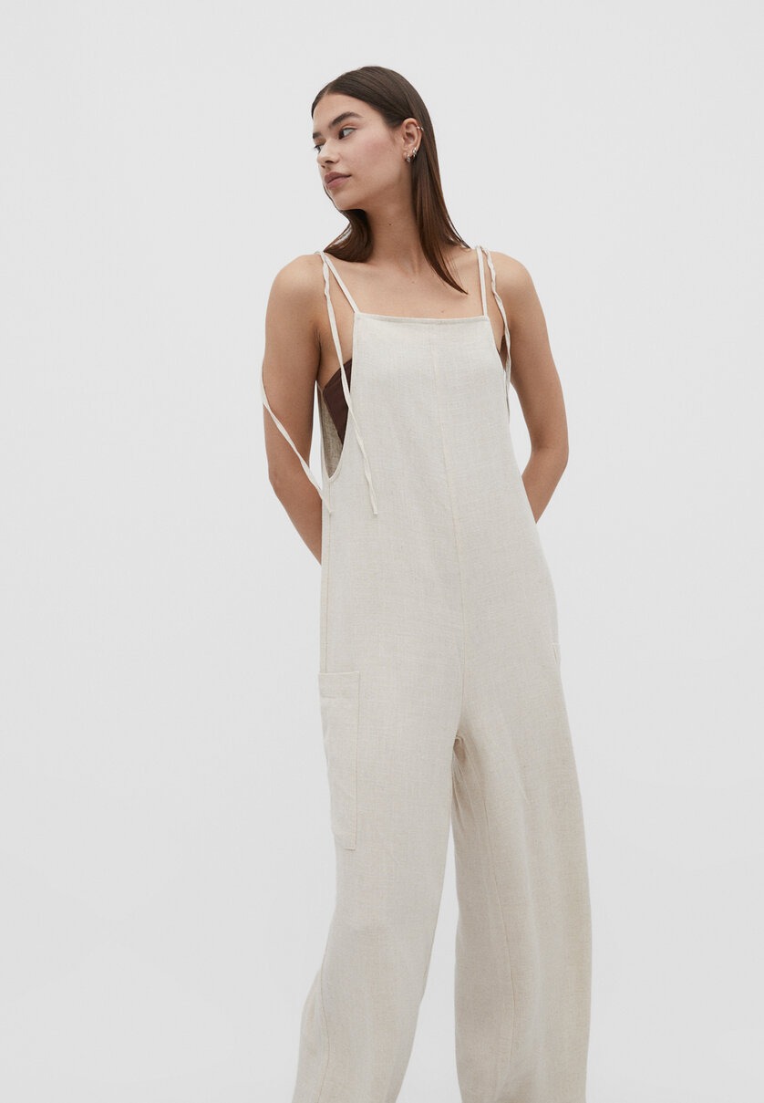 Flowing rustic dungarees