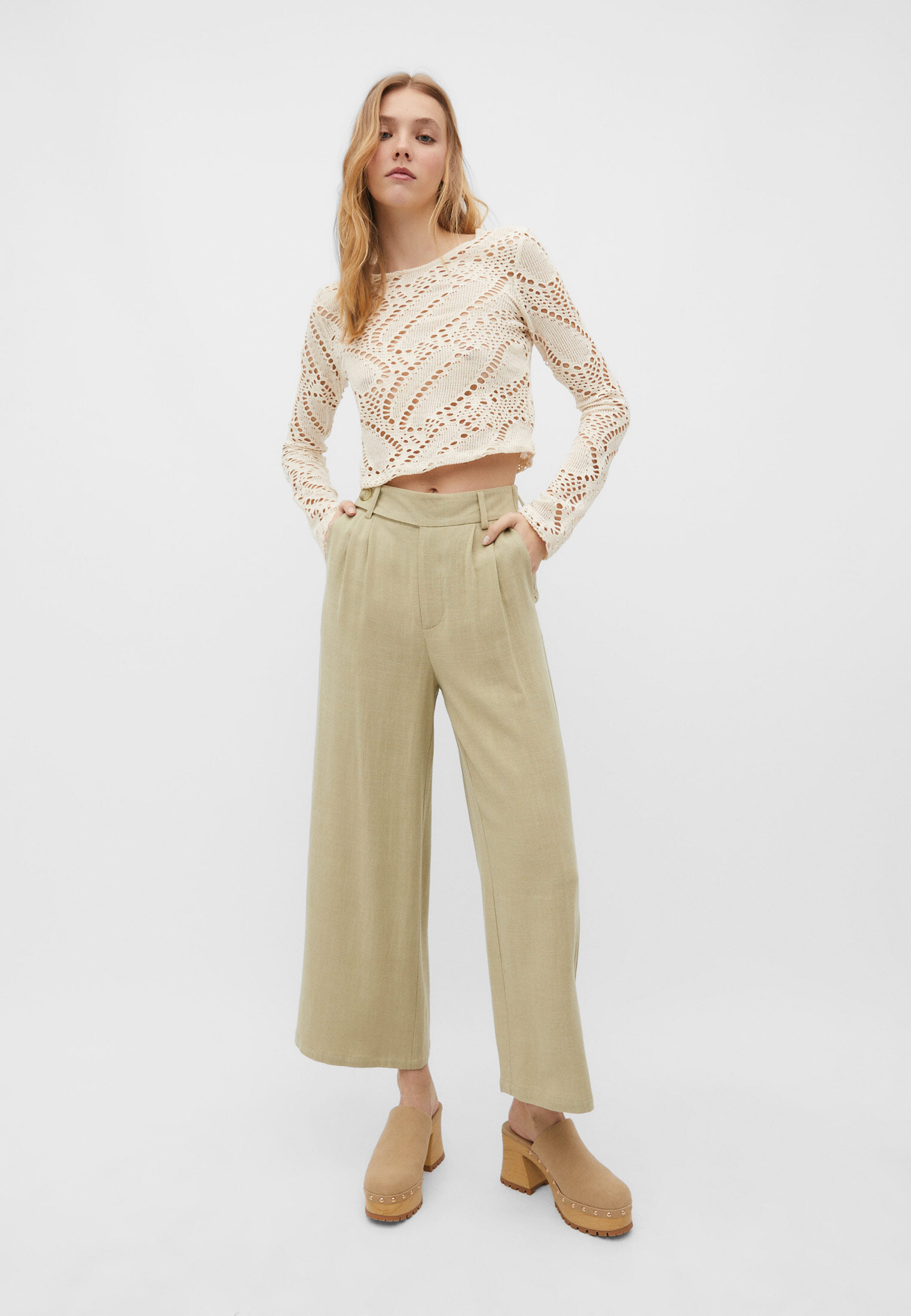 Pantalón discount culotte stradivarius