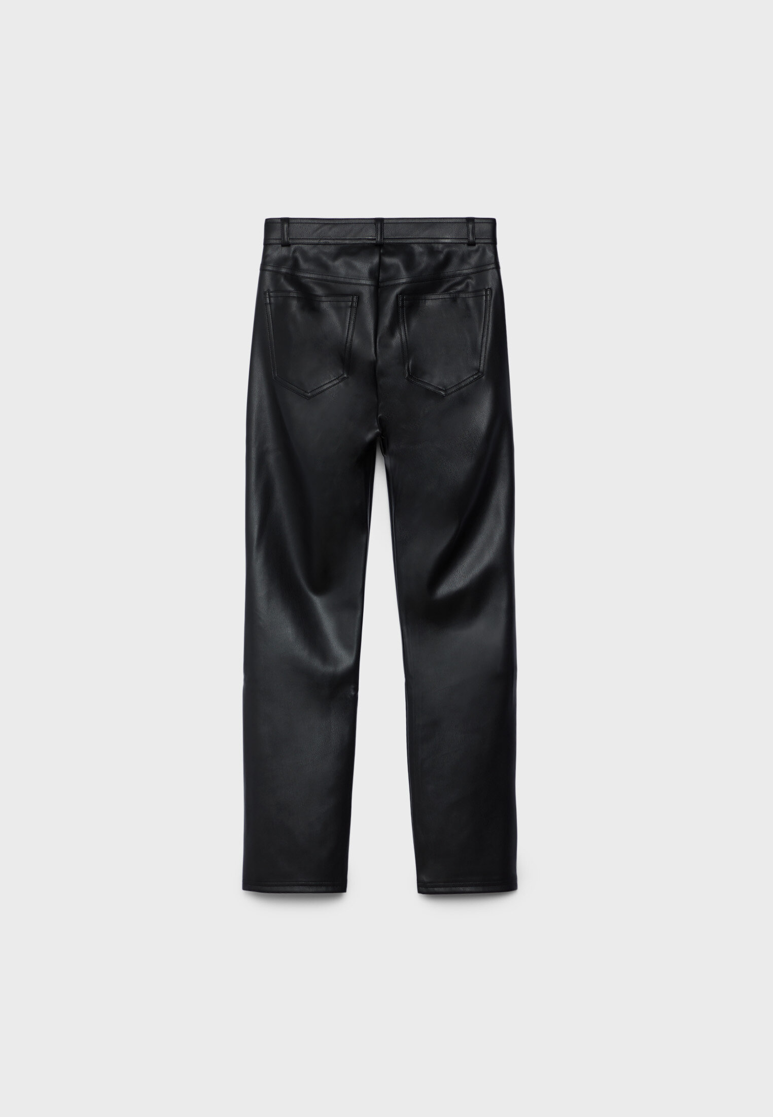 Pantalon simili 2025 cuir femme stradivarius