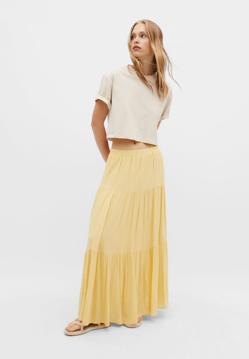 Boho midi skirt