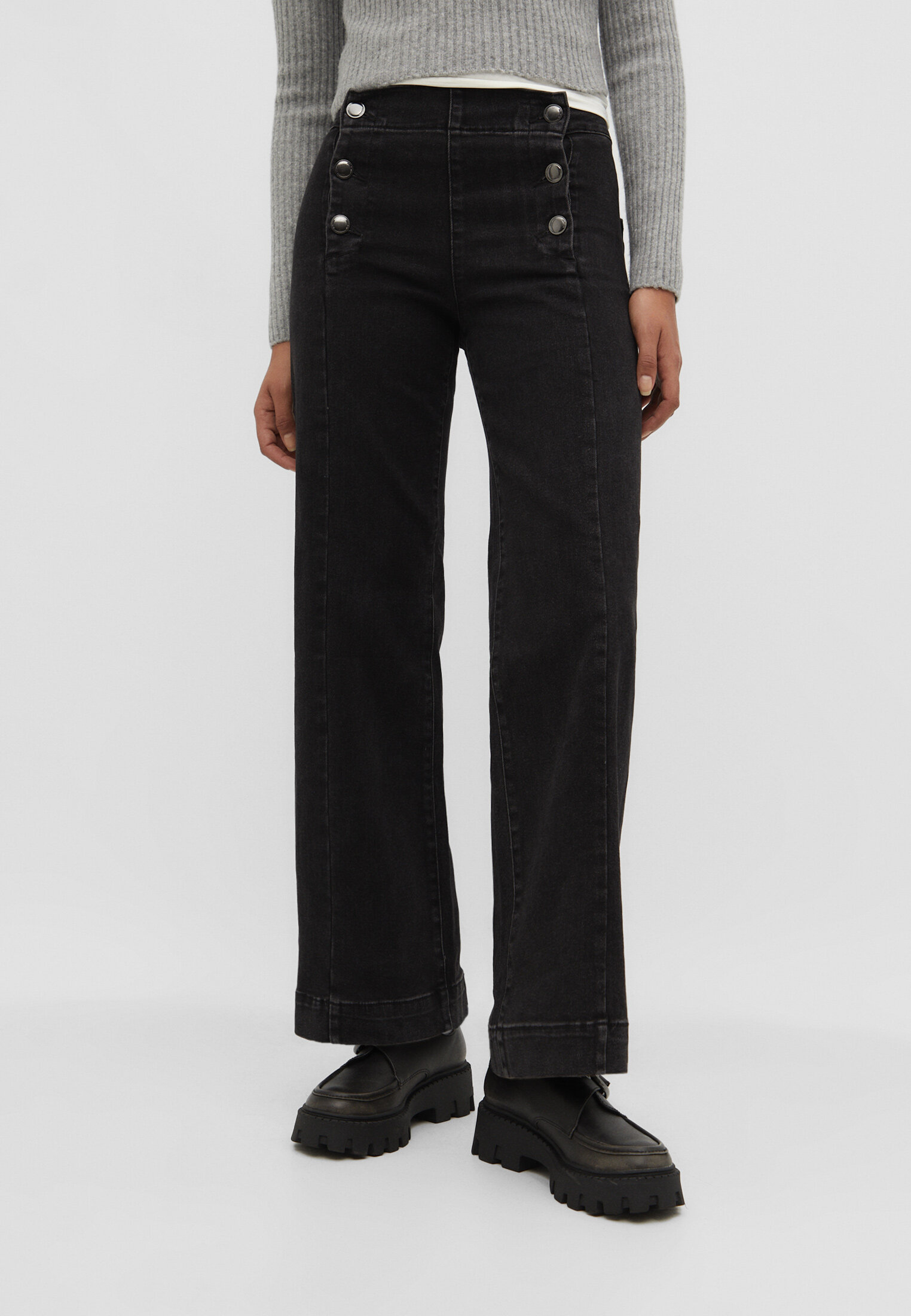 Pantalon stradivarius online negro