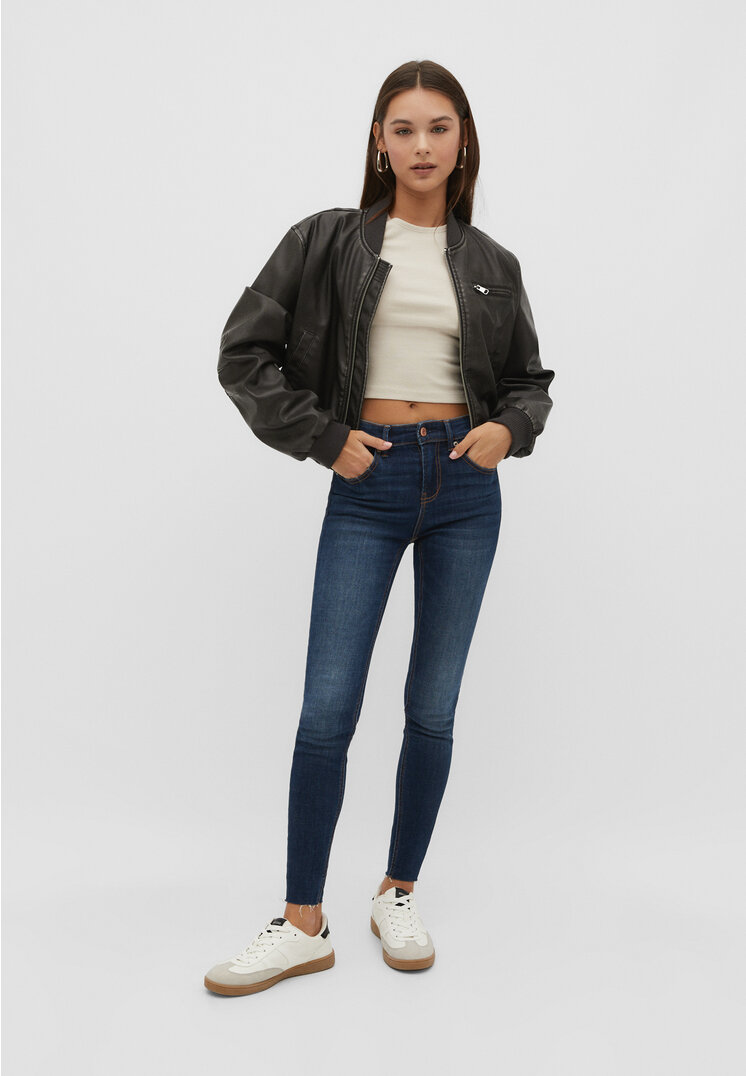 

Stradivarius 1420 Jeansy skinny fit z niskim stanem Denim 32