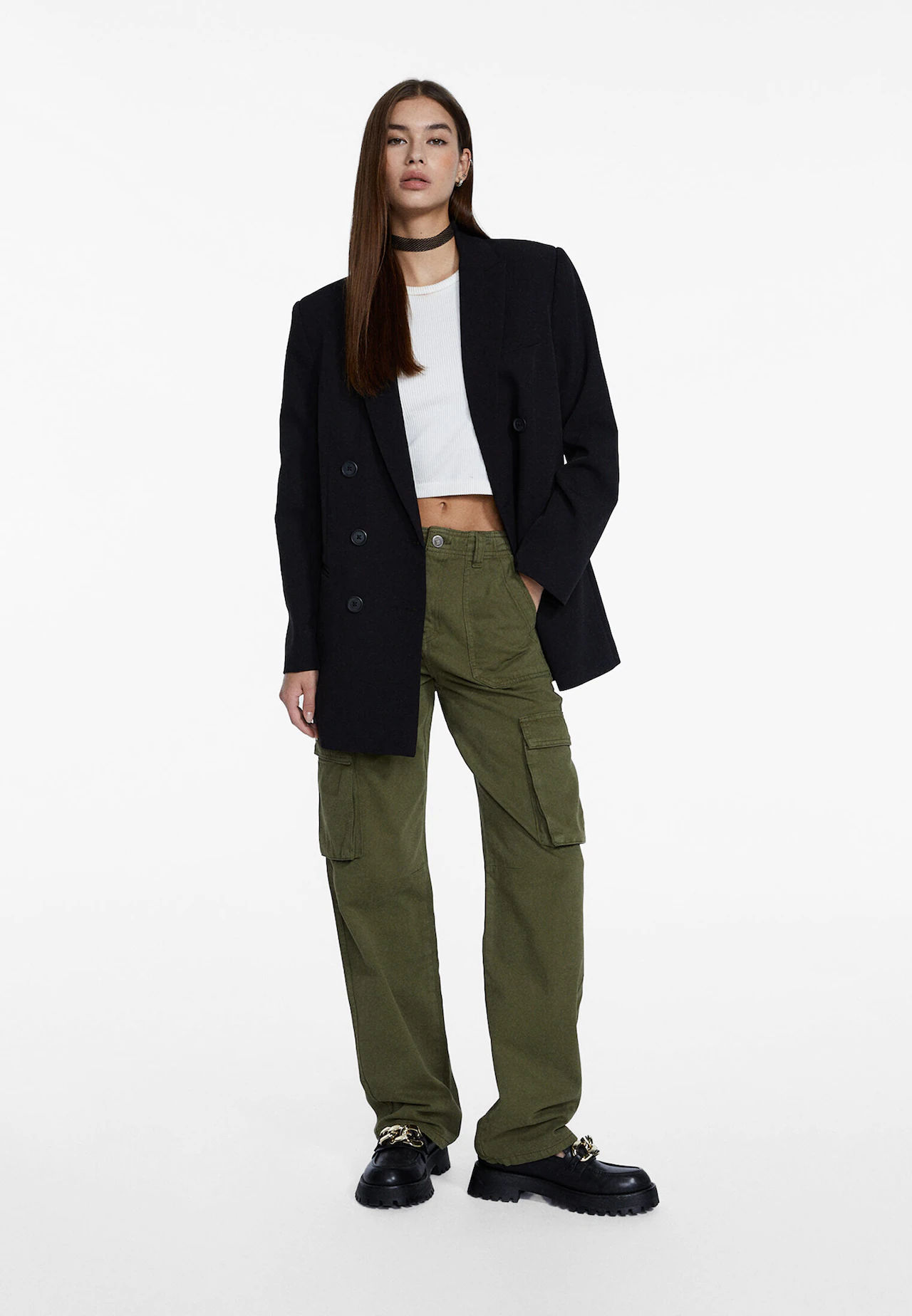 Relaxed fit cargo trousers - Women's fashion