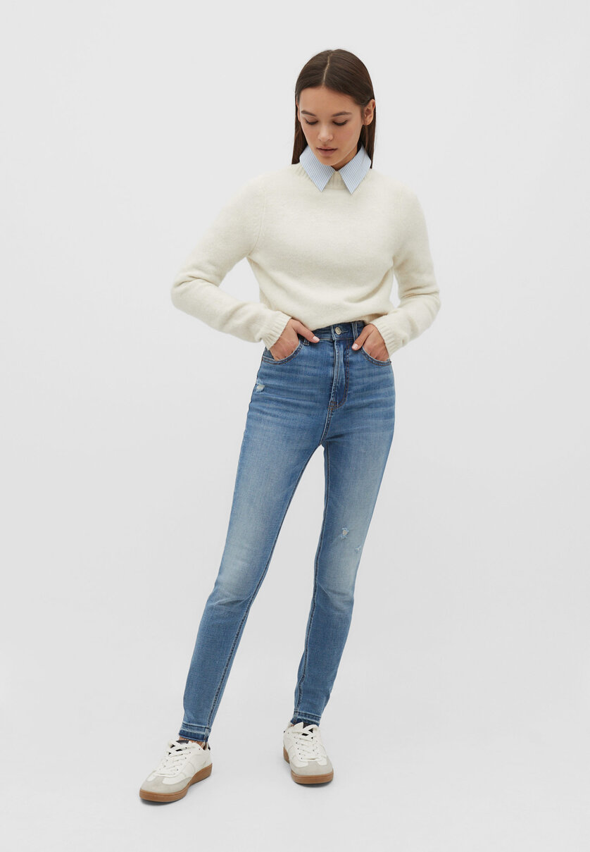 1450 Super high-waist skinny jeans