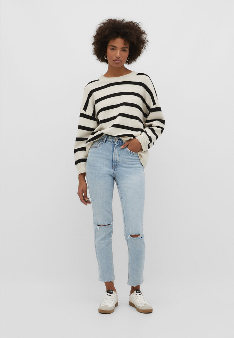 

Stradivarius 1465 Mom-Jeans im Slim-Fit Denim 40