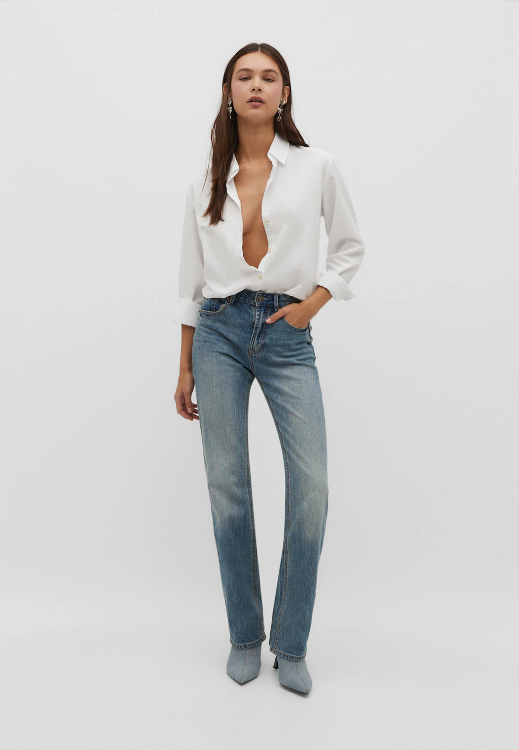 D94 Straight-fit low-waist jeans - Women's fashion
