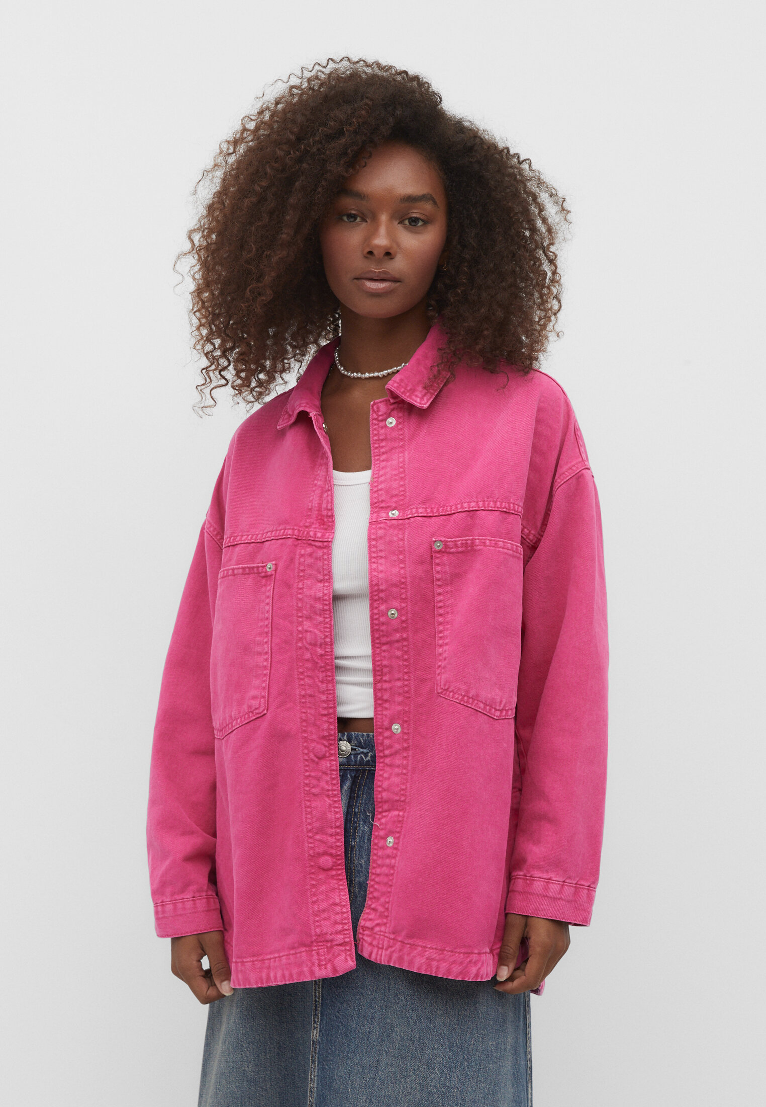 Stradivarius pink outlet jacket