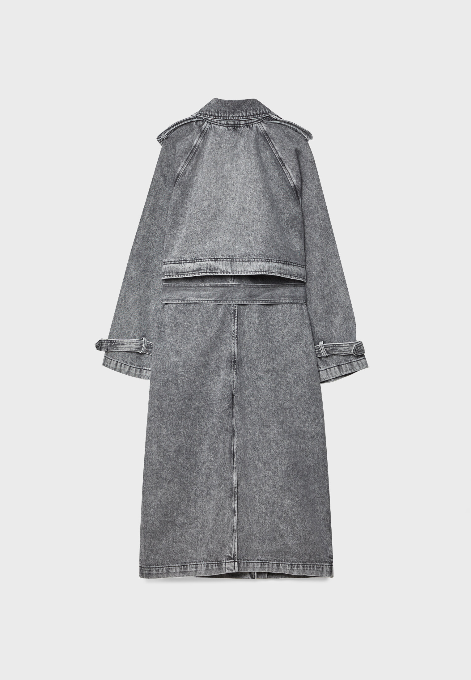 Msgm denim trench outlet coat