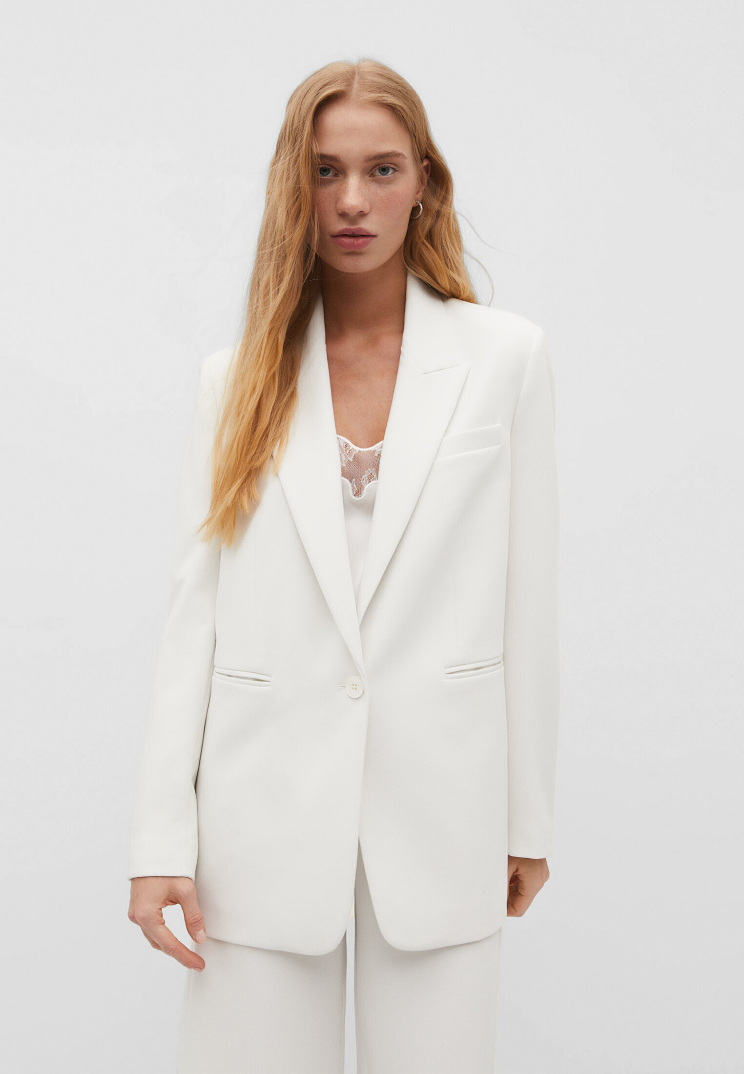 Stradivarius 2024 white blazer