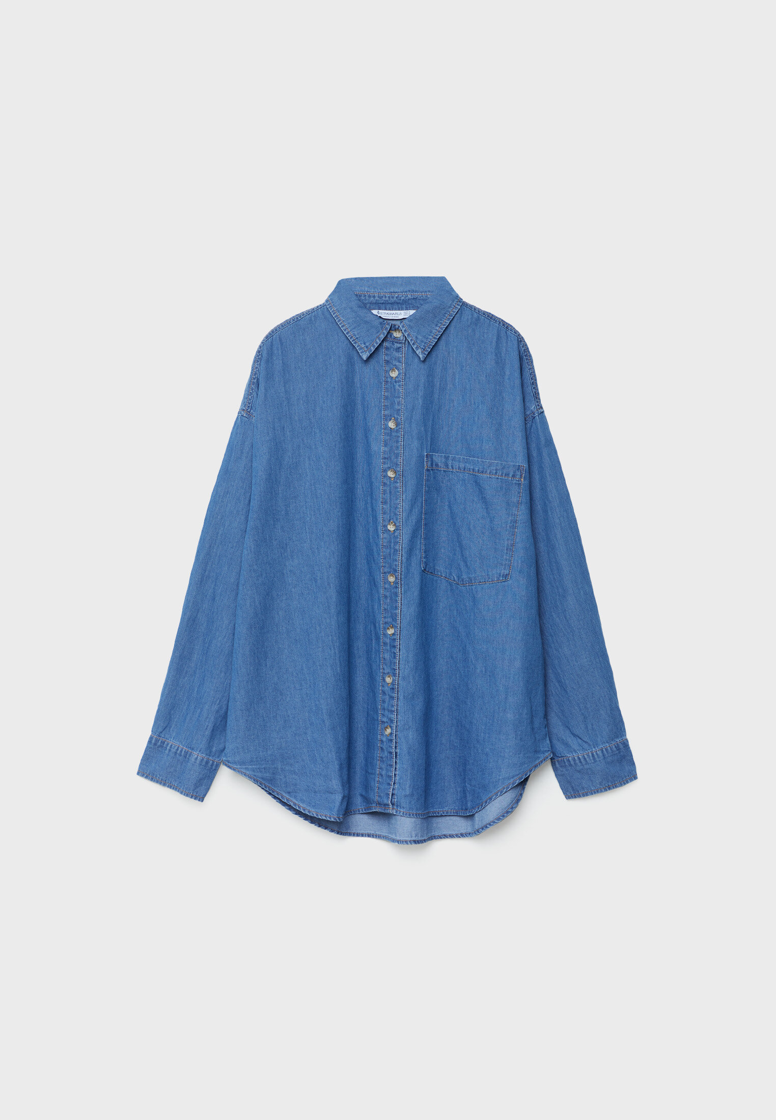 Camisa denim online stradivarius