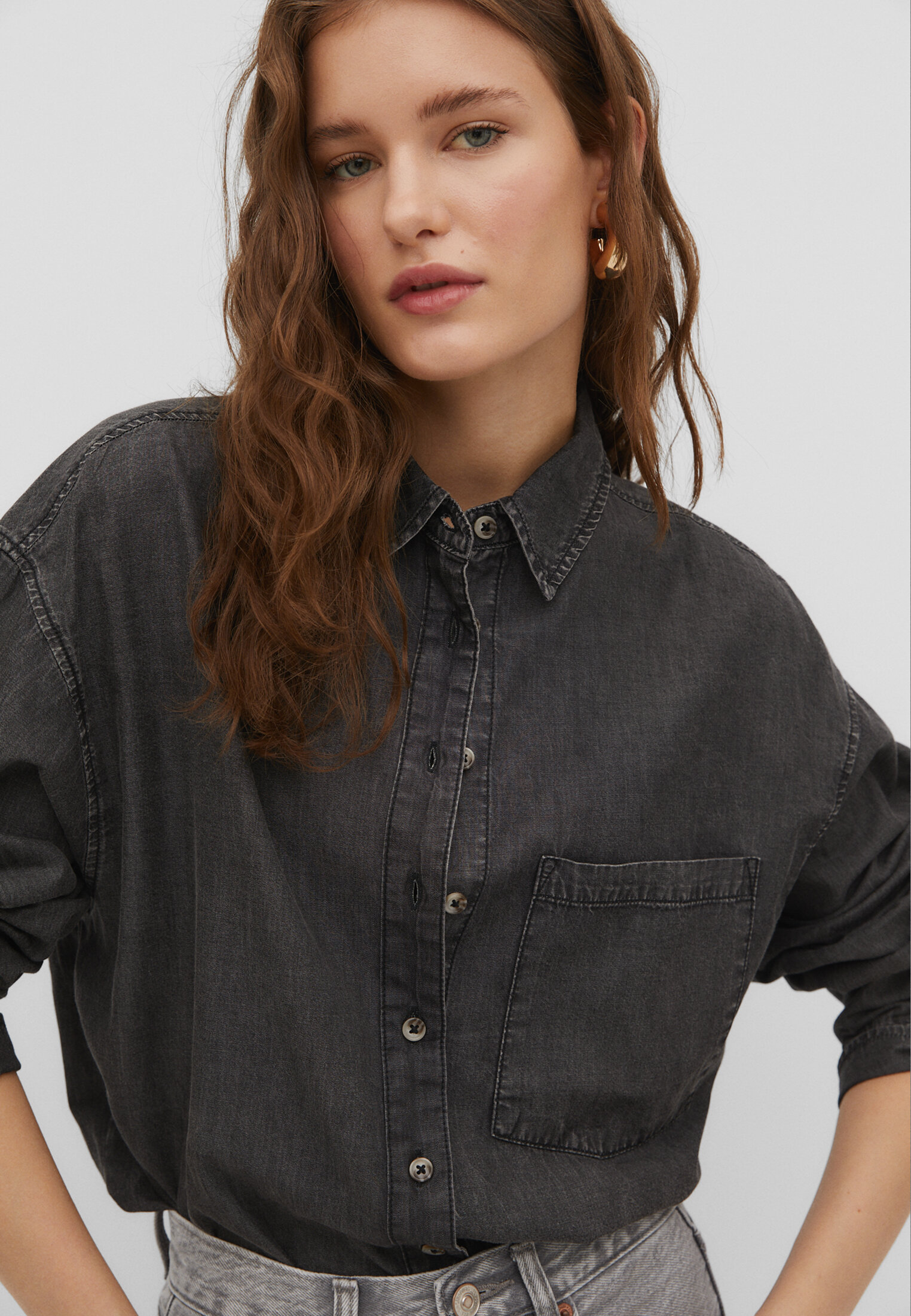 Basic denim shirt