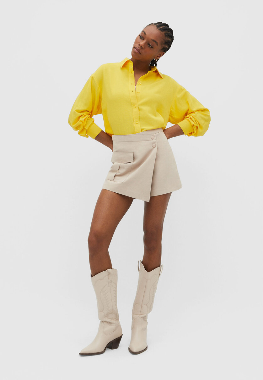 Daily linen blend shirt