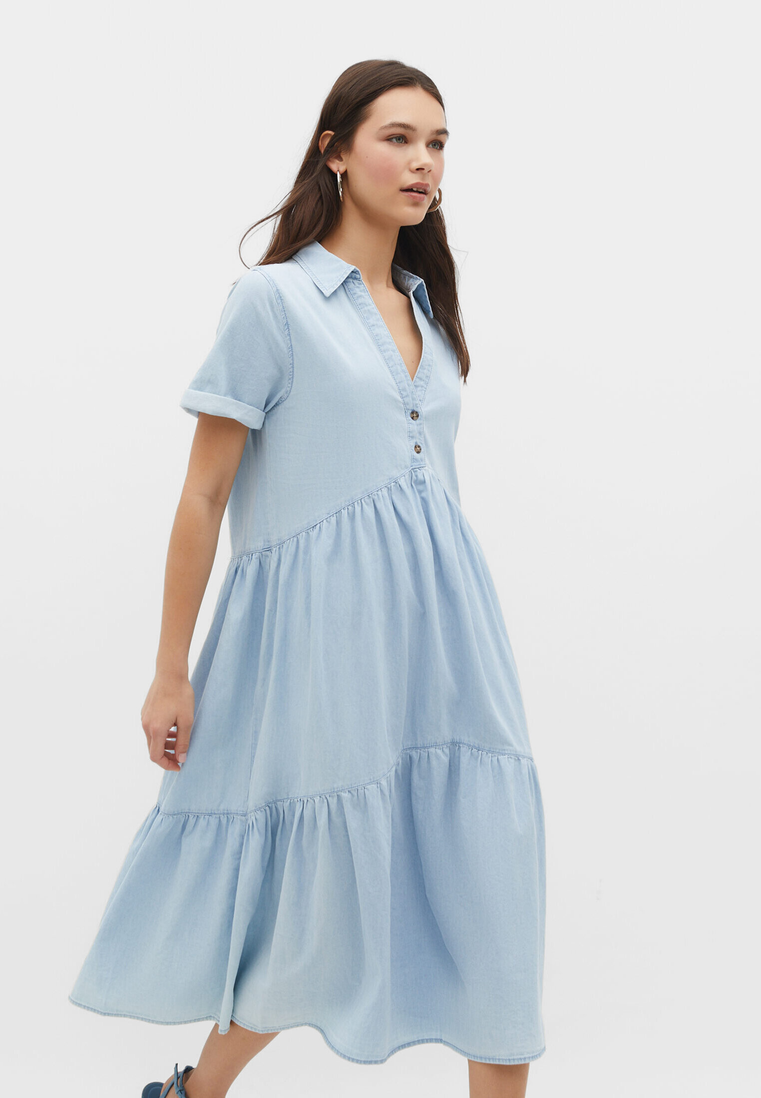 Vestido stradivarius online azul