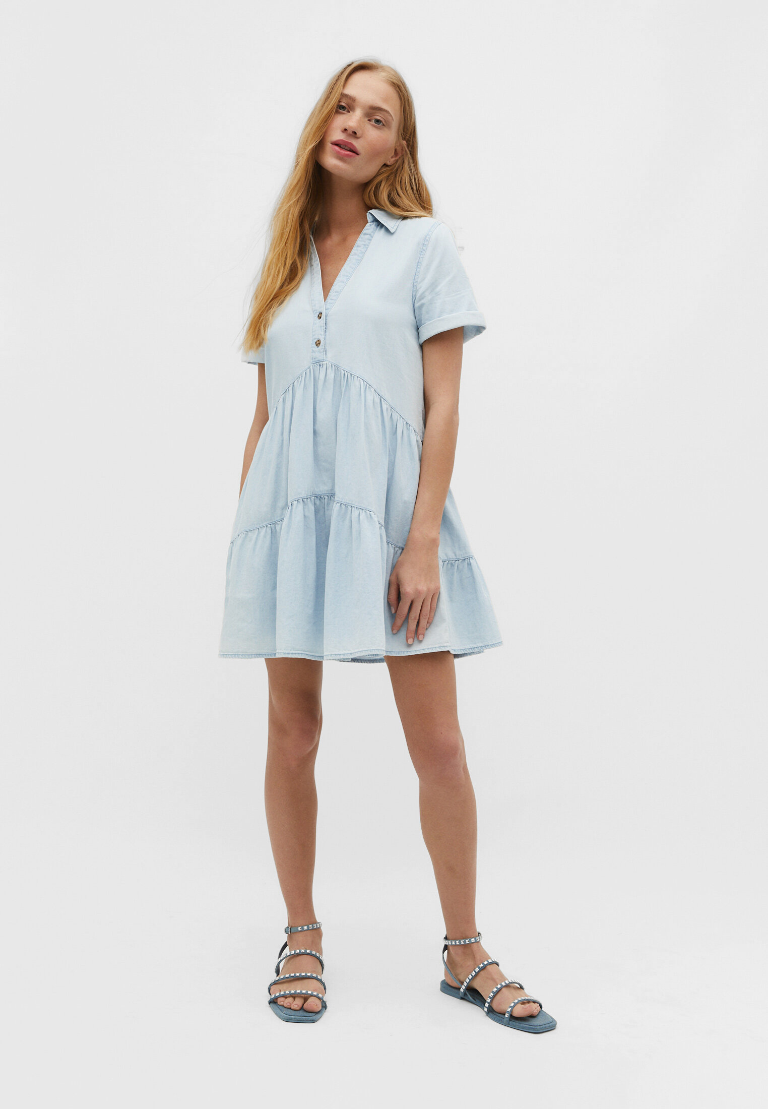 Flowing store shirt dress