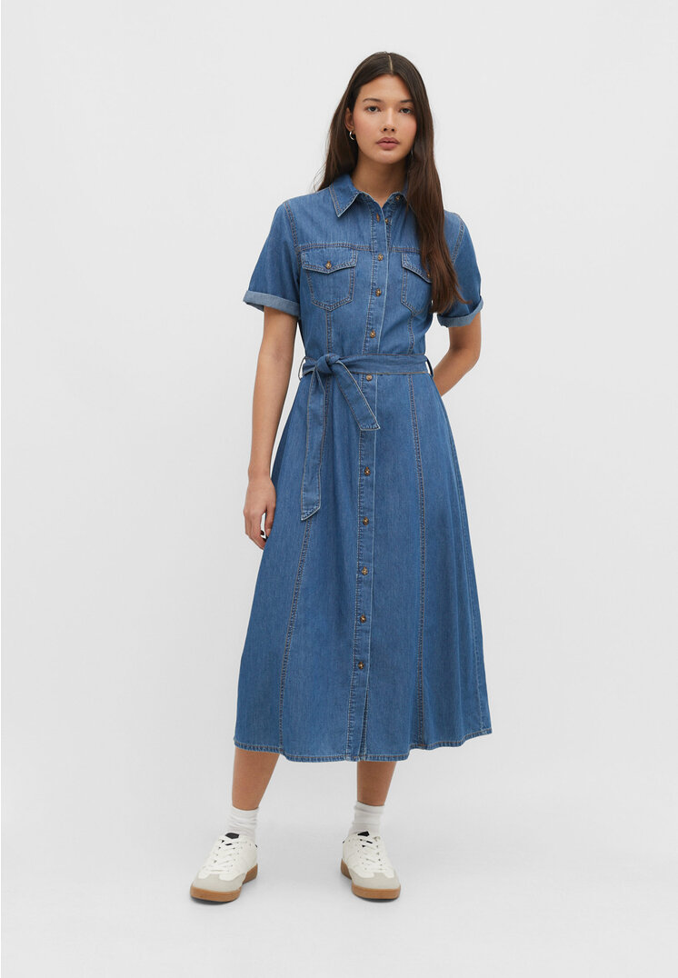 

Stradivarius Denim-Hemdkleid Jeansblau L