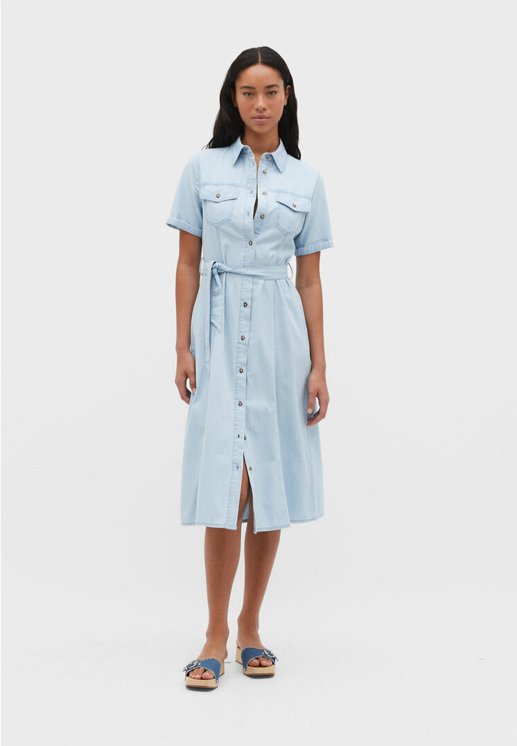 

Stradivarius Midihemdkleid aus Jeans Jeansblau L