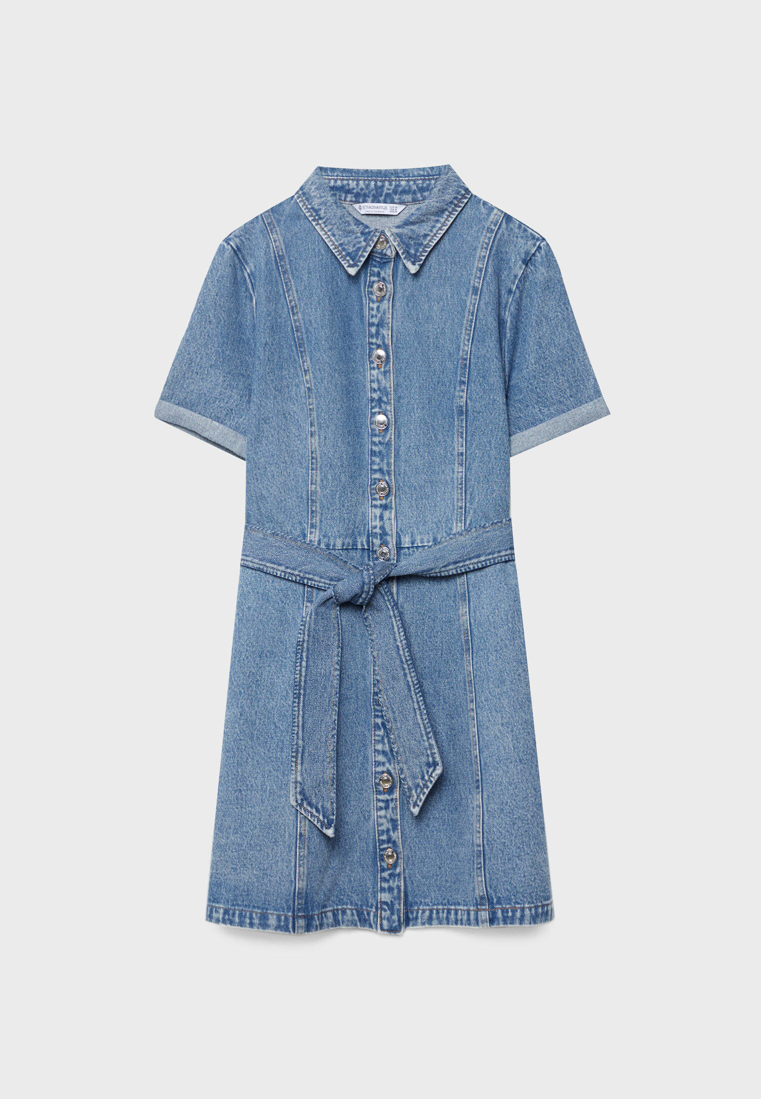 Zara denim 2024 button dress