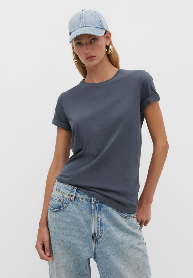 

Stradivarius Basic T-Shirt Graumeliert S