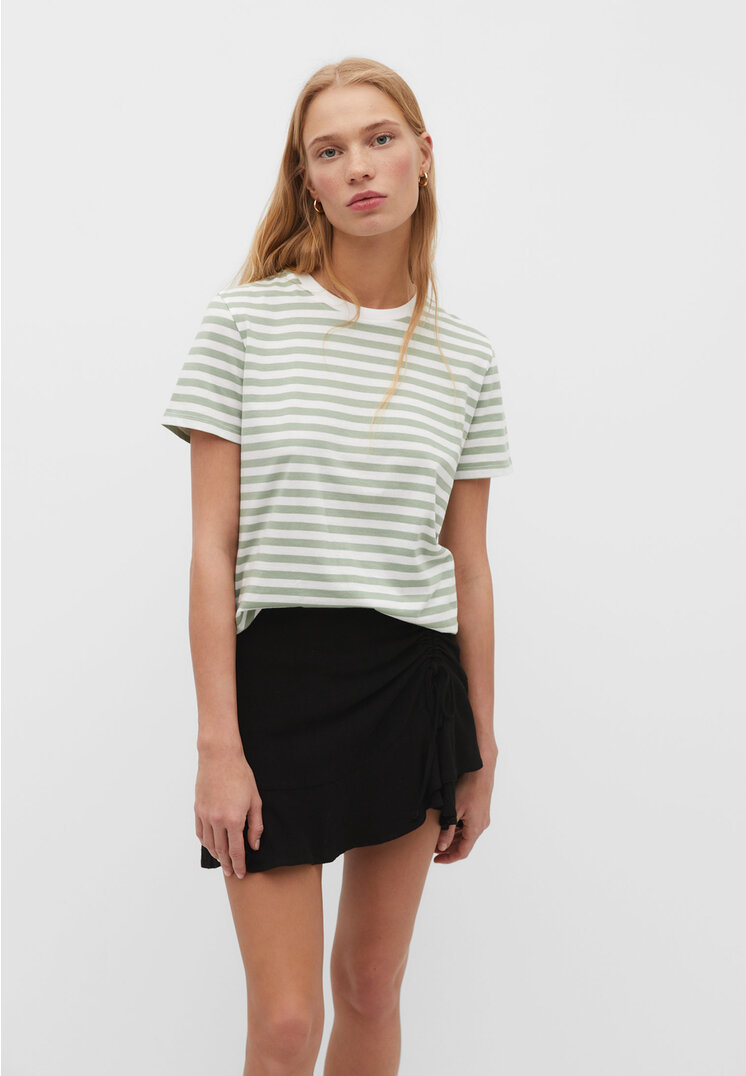 Stradivarius Basic-Shirt Grün XL