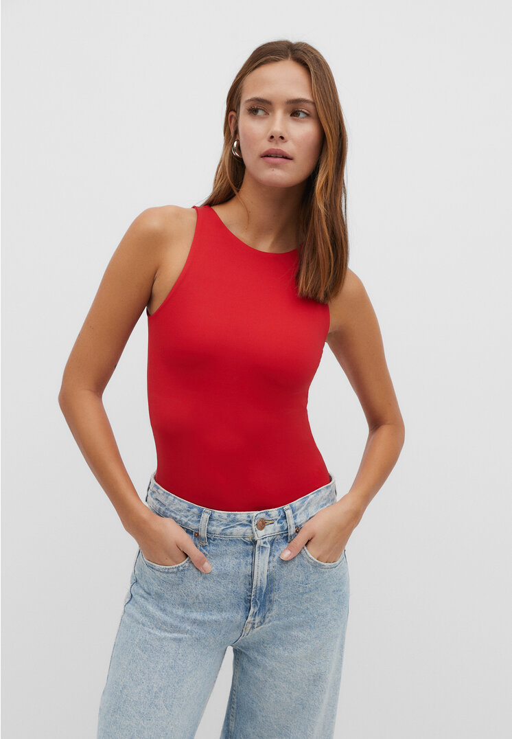 

Stradivarius Neckholder-Body aus Polyamid Granatrot XS