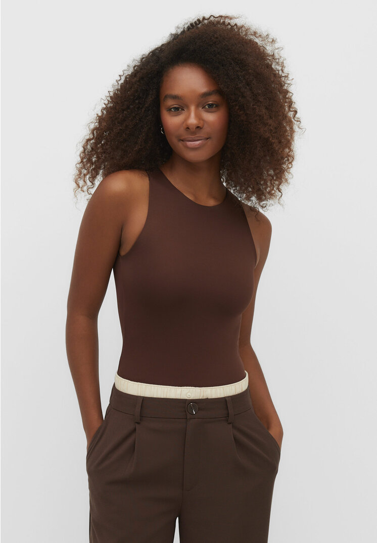 Stradivarius Neckholder-Body aus Polyamid Braun L