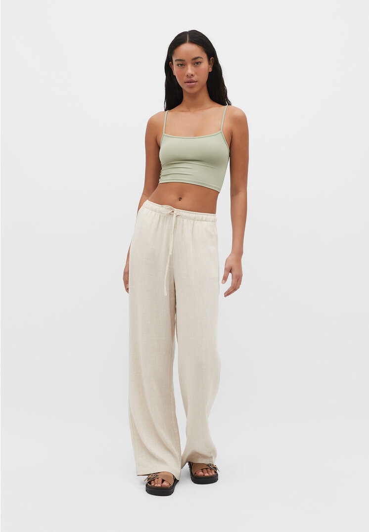 

Stradivarius Cropped Trägershirt Grün S