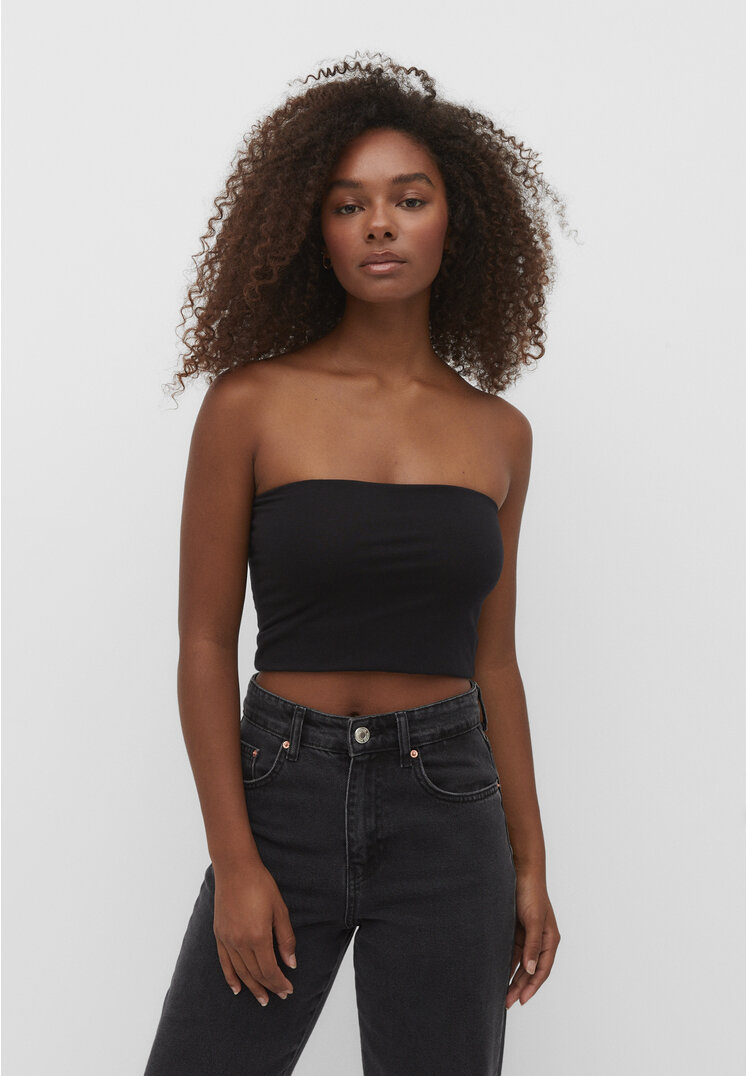 

Stradivarius Bandeau-Top Schwarz S