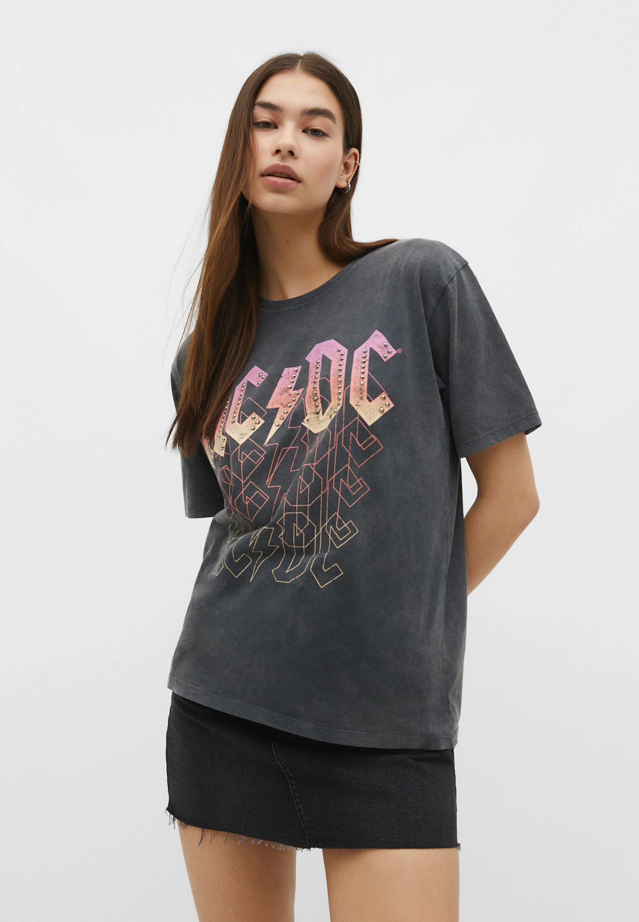 AC/DC T-shirt - Women\'s fashion | Stradivarius United States | T-Shirts