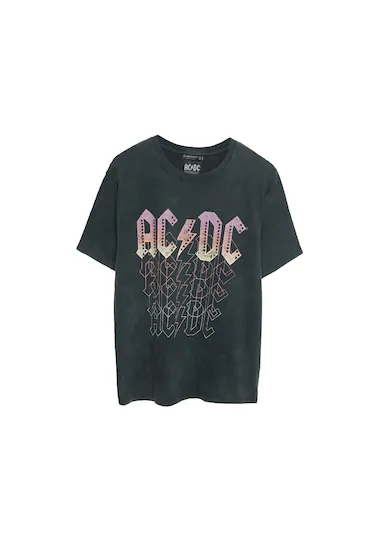 fashion - AC/DC T-shirt | Women\'s States United Stradivarius
