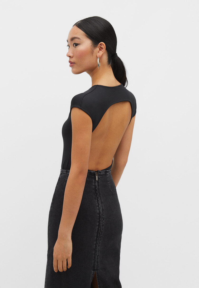 Bodysuit with cut-out back