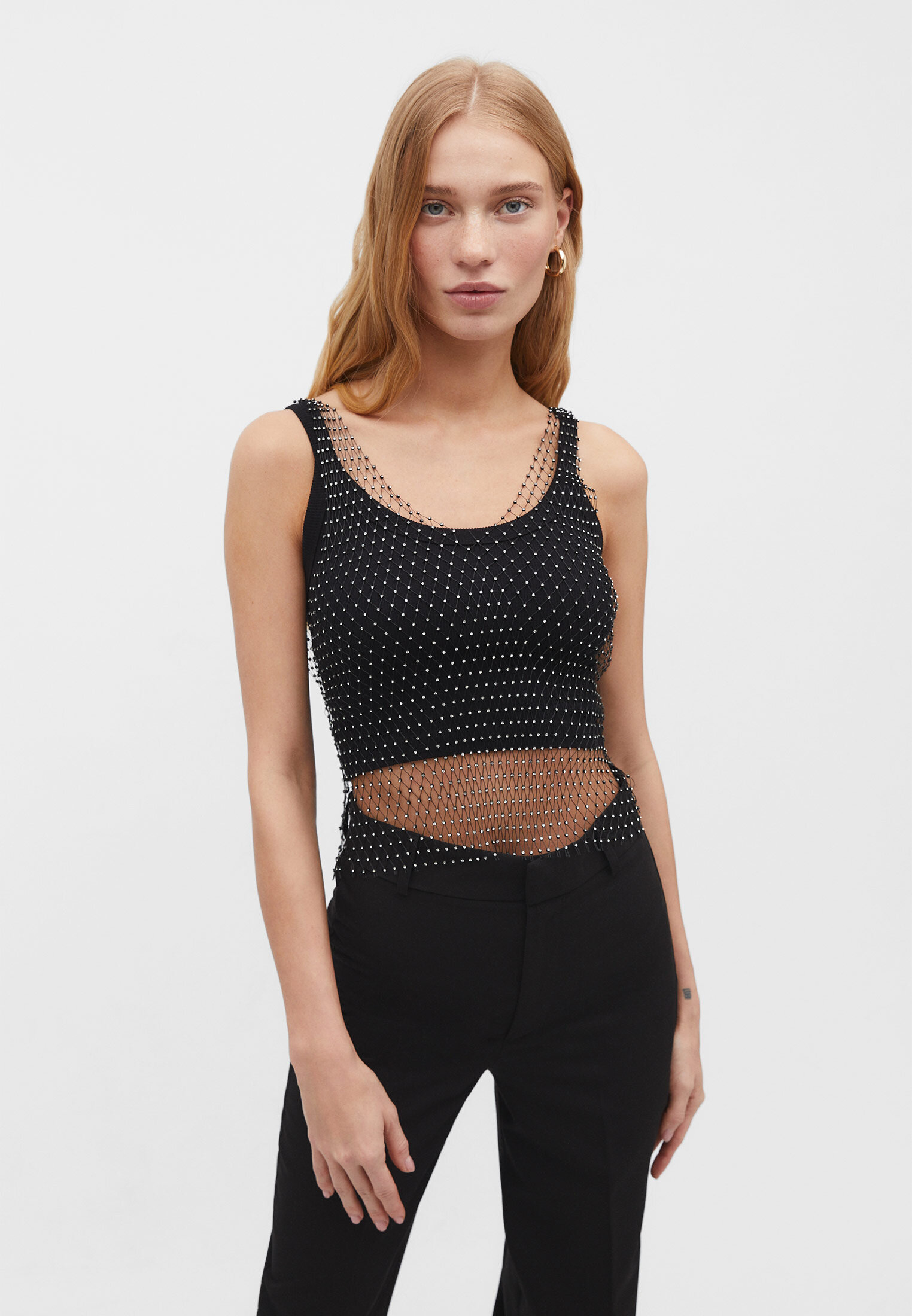 Shiny store mesh top