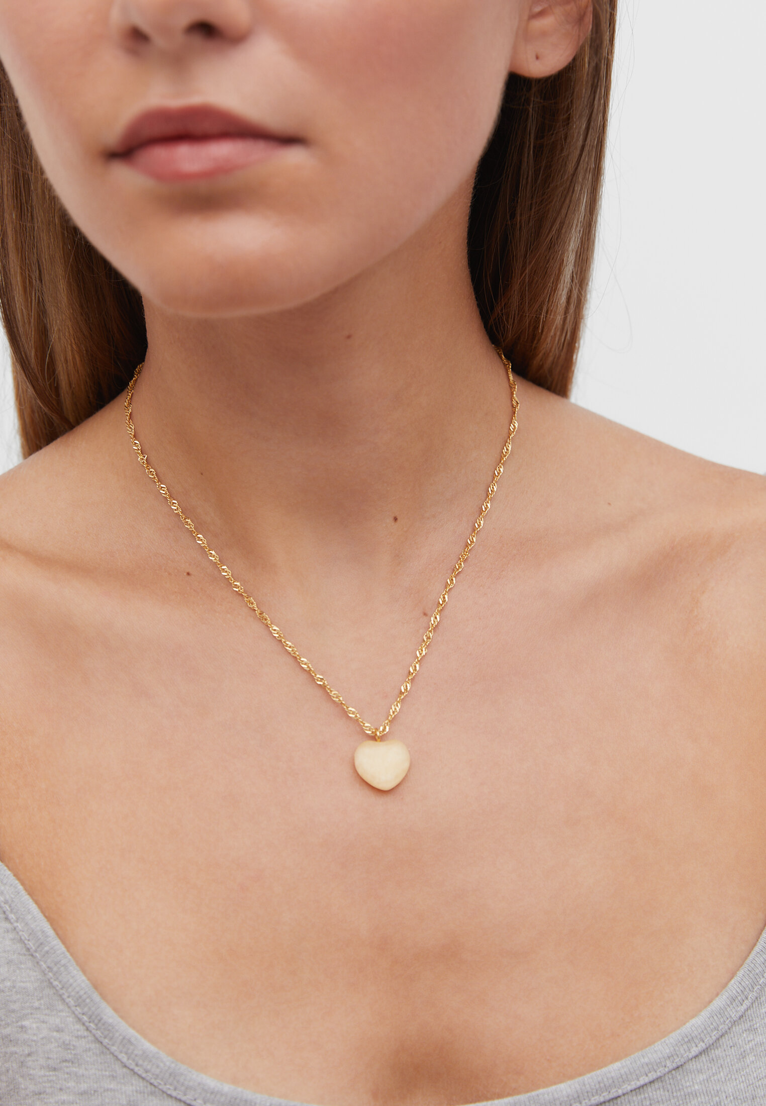 Gold plated stone on sale necklace