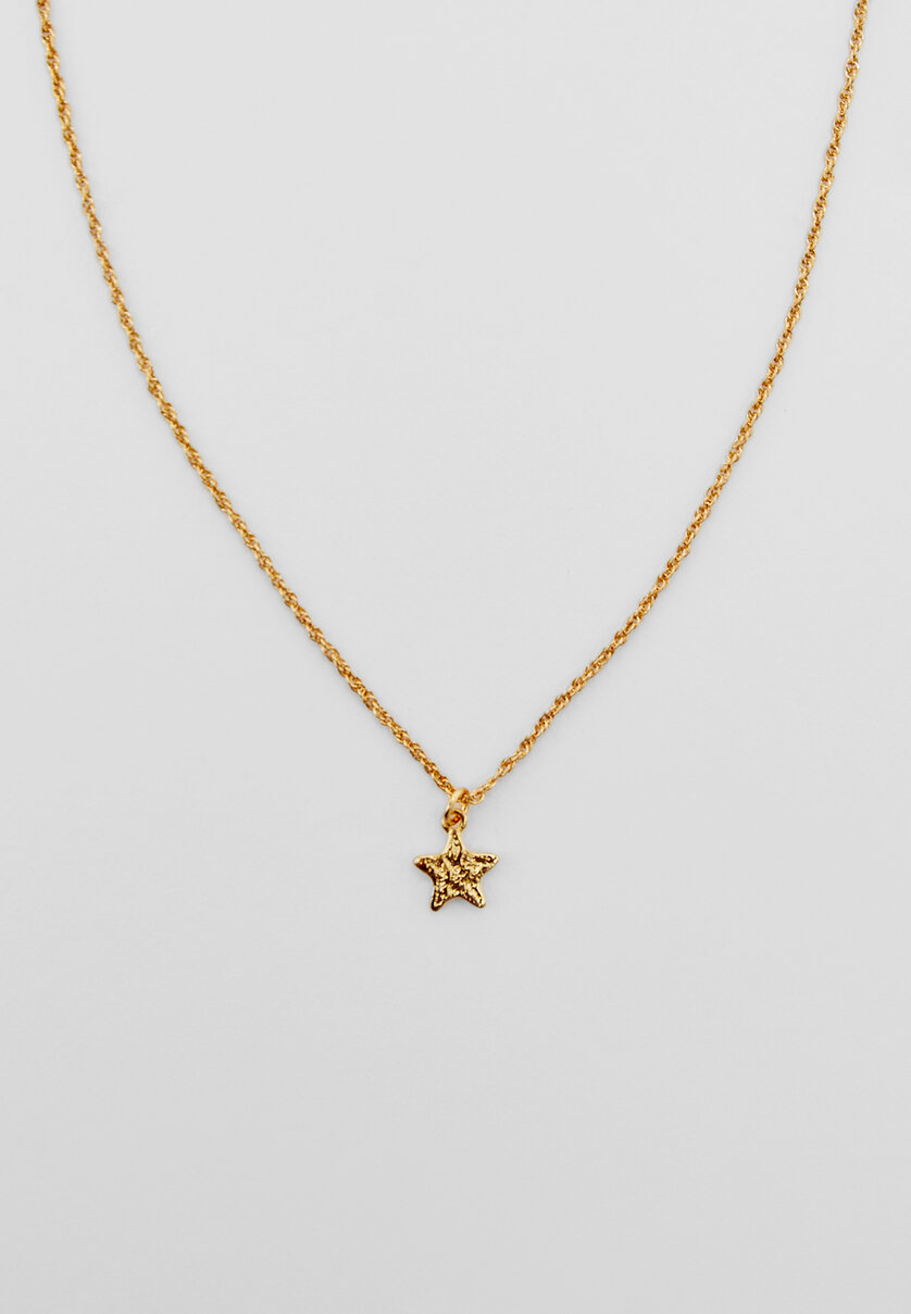 Chain with star charm. Gold/Silver plated.